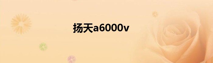 扬天a6000v